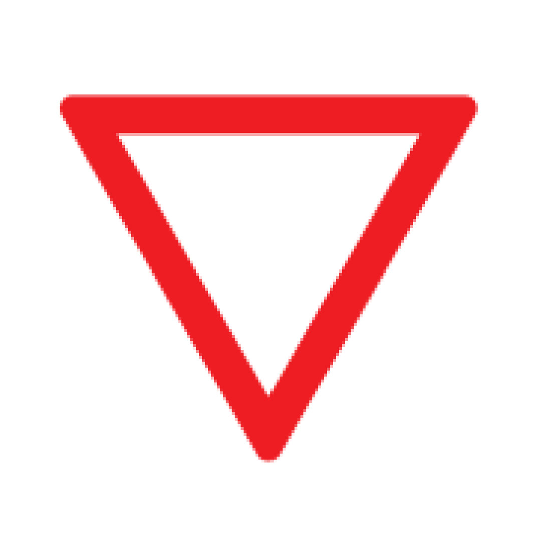 Portuguese road sign for 'give way'.